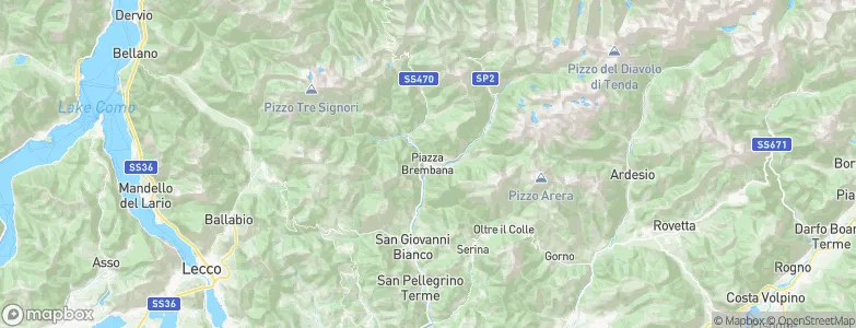 Piazza Brembana, Italy Map