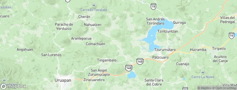 Pichátaro, Mexico Map