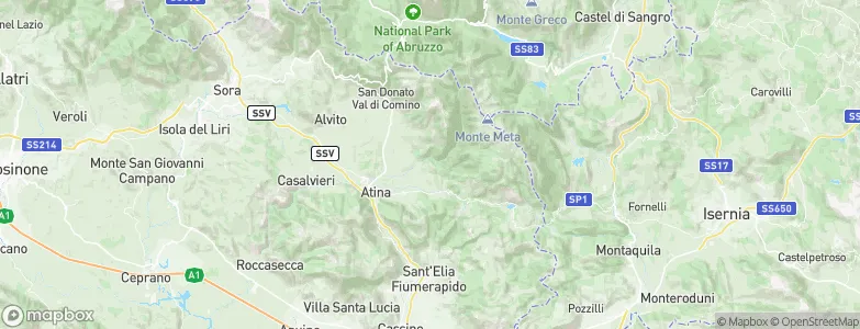Picinisco, Italy Map