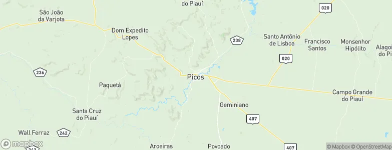 Picos, Brazil Map