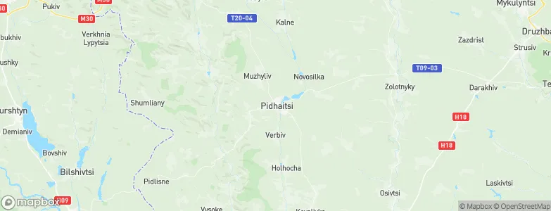 Pidhaytsi, Ukraine Map