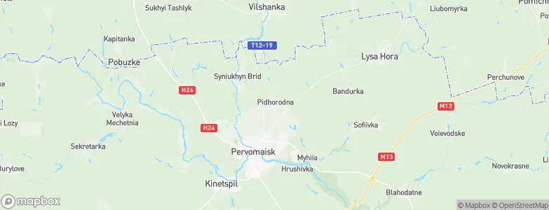 Pidhorodna, Ukraine Map