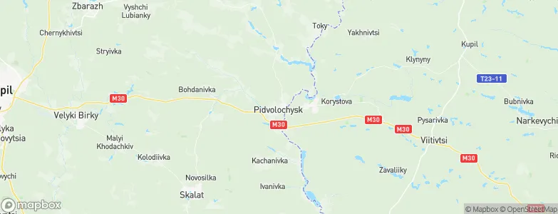 Pidvolochysk, Ukraine Map