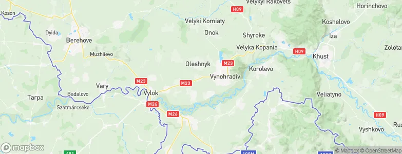 Pidvynohradiv, Ukraine Map