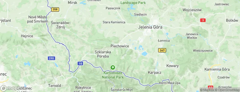 Piechowice, Poland Map