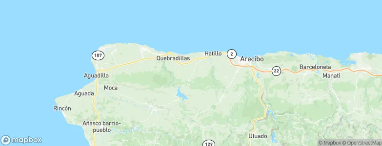 Piedra Gorda, Puerto Rico Map