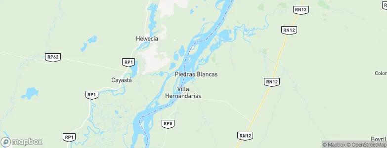 Piedras Blancas, Argentina Map