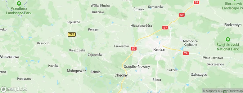 Piekoszów, Poland Map