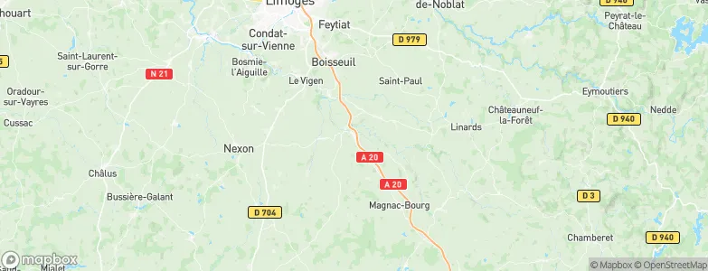 Pierre-Buffière, France Map