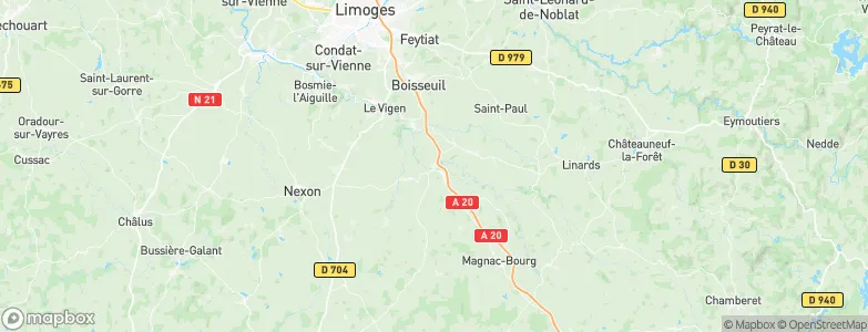 Pierre-Buffière, France Map
