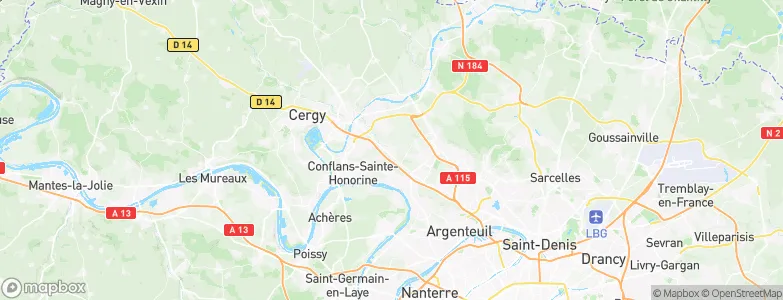 Pierrelaye, France Map
