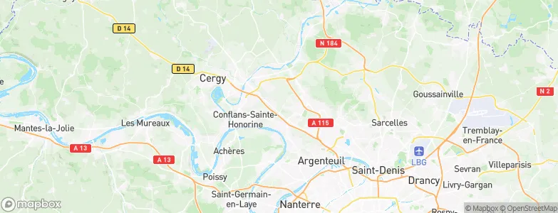 Pierrelaye, France Map