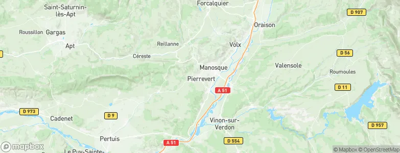 Pierrevert, France Map