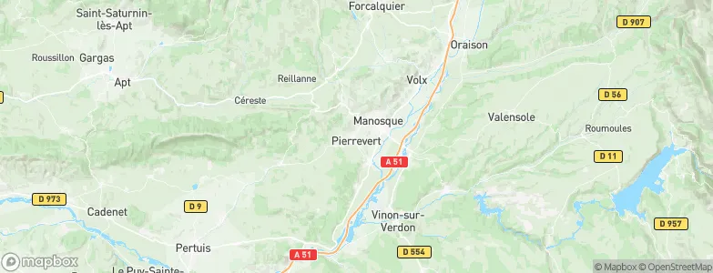 Pierrevert, France Map