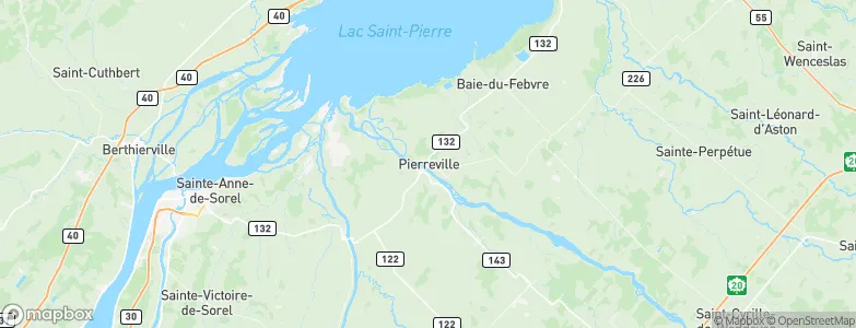 Pierreville, Canada Map