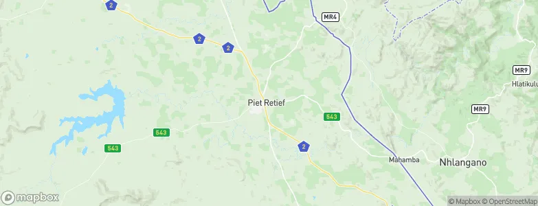 Piet Retief, South Africa Map