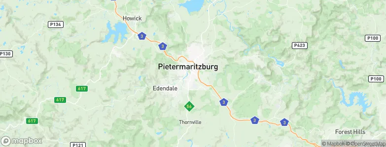 Pietermaritzburg, South Africa Map
