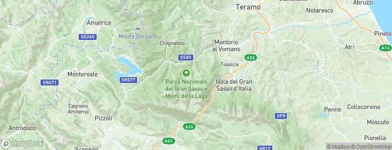 Pietracamela, Italy Map