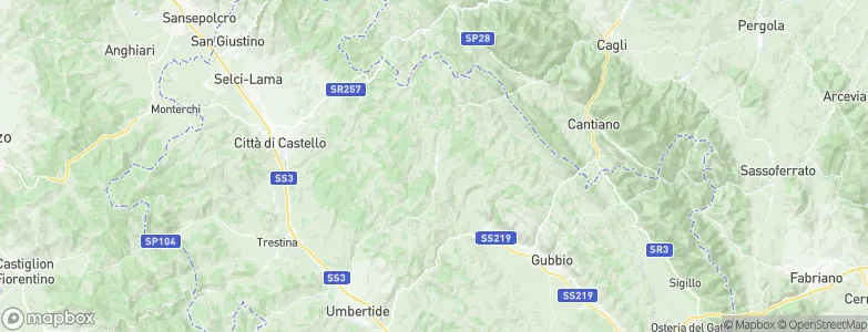 Pietralunga, Italy Map