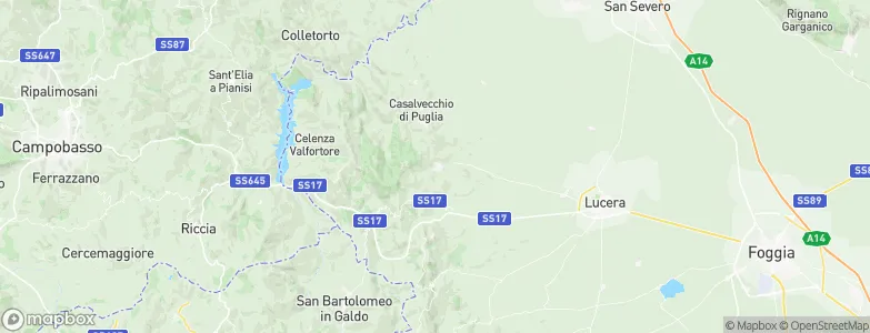 Pietramontecorvino, Italy Map