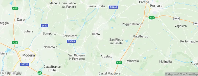 Pieve di Cento, Italy Map