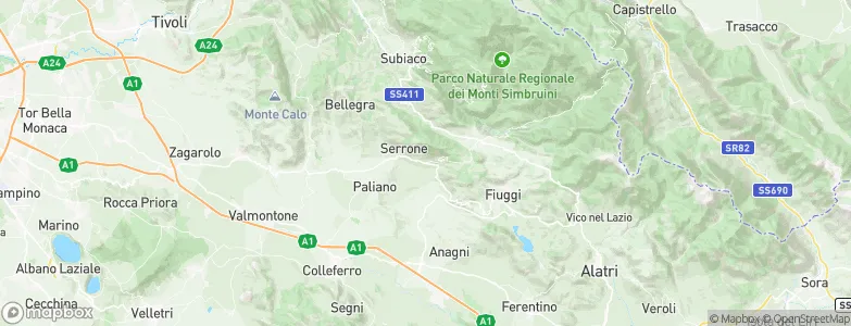 Piglio, Italy Map