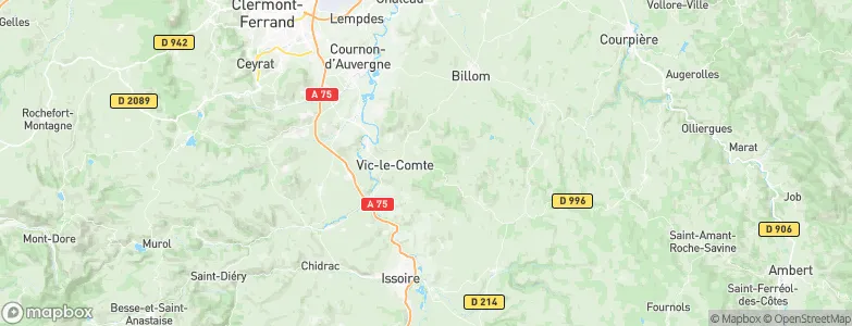 Pignols, France Map