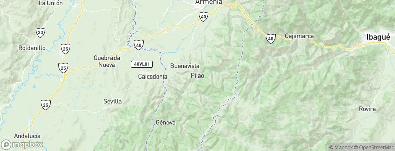 Pijao, Colombia Map