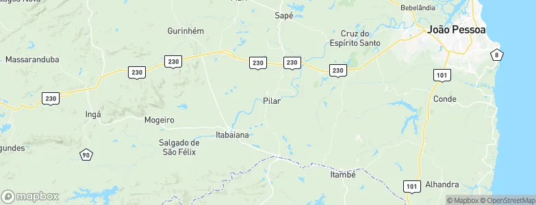 Pilar, Brazil Map