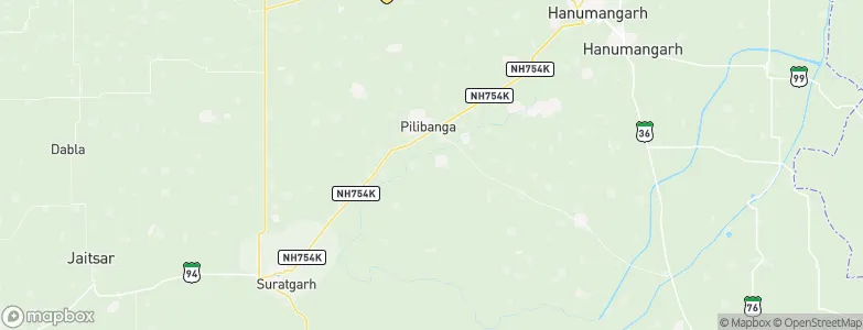 Pilibangan, India Map