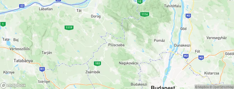 Piliscsaba, Hungary Map