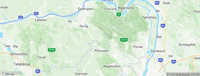Piliscsév, Hungary Map