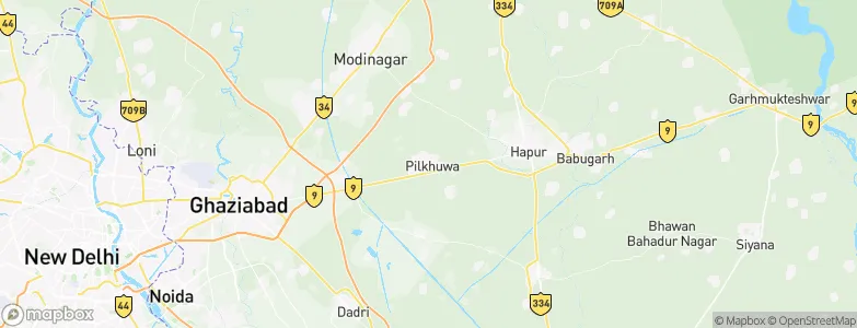 Pilkhuwa, India Map