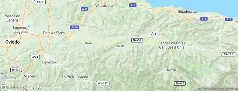 Piloña, Spain Map
