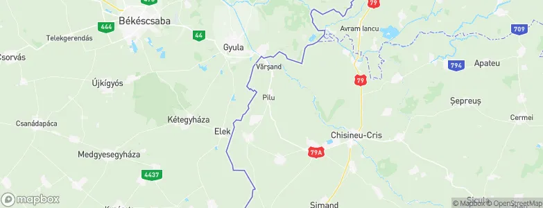 Pilu, Romania Map