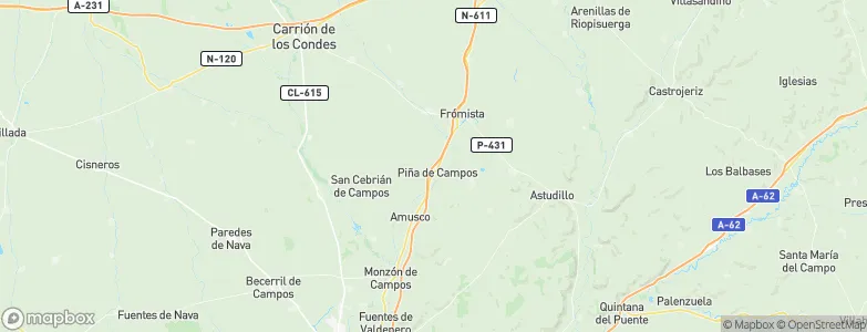 Piña de Campos, Spain Map