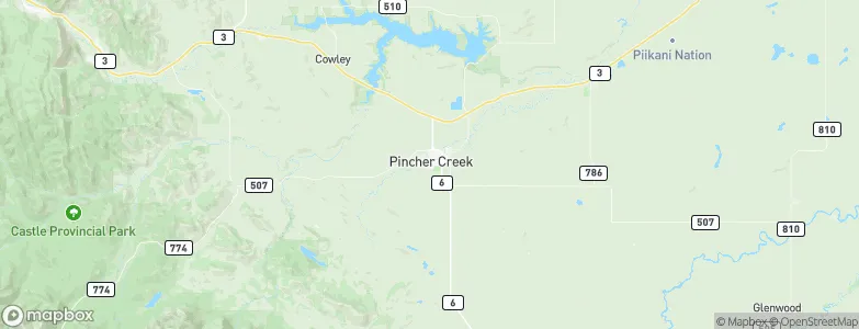 Pincher Creek, Canada Map