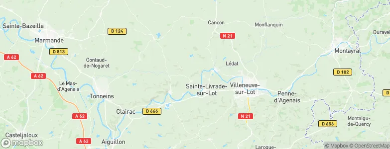 Pinel-Hauterive, France Map