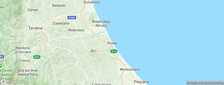 Pineto, Italy Map