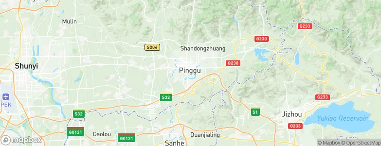 Pinggu, China Map