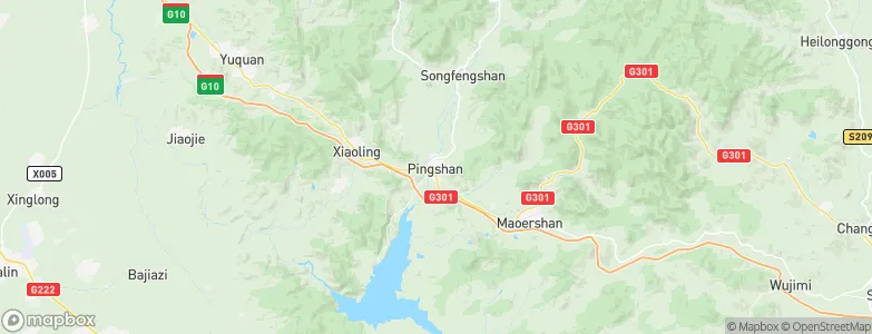 Pingshan, China Map