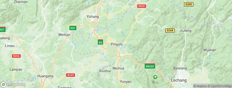 Pingshi, China Map