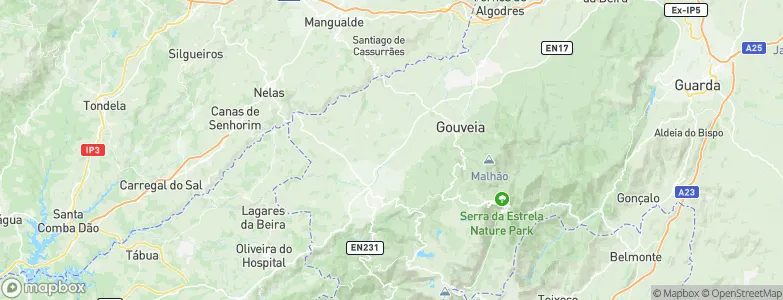 Pinhanços, Portugal Map