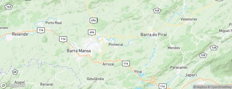 Pinheiral, Brazil Map