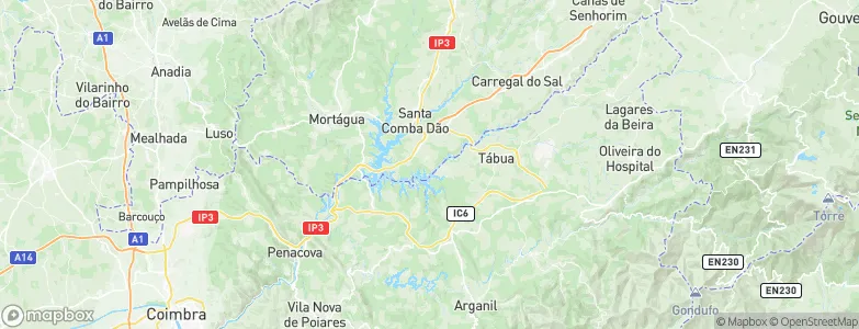Pinheiro de Ázere, Portugal Map