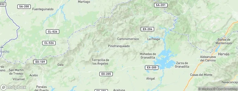 Pinofranqueado, Spain Map
