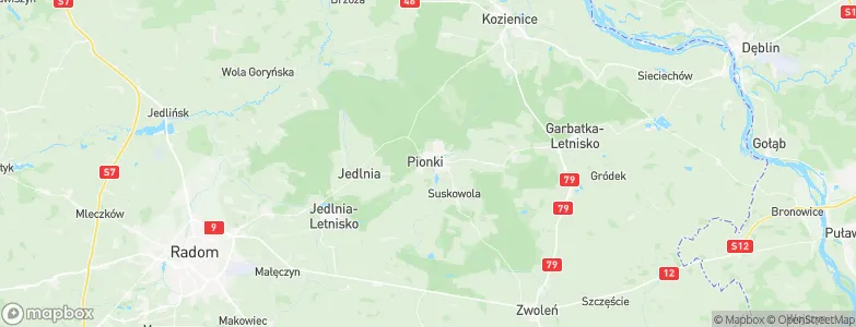 Pionki, Poland Map