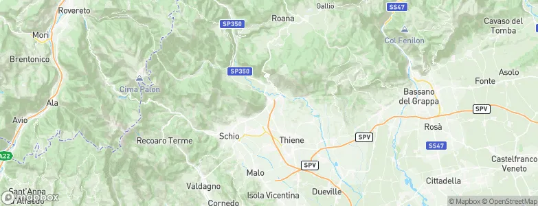Piovene Rocchette, Italy Map