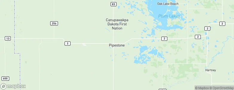 Pipestone, Canada Map