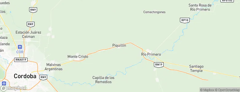Piquillín, Argentina Map